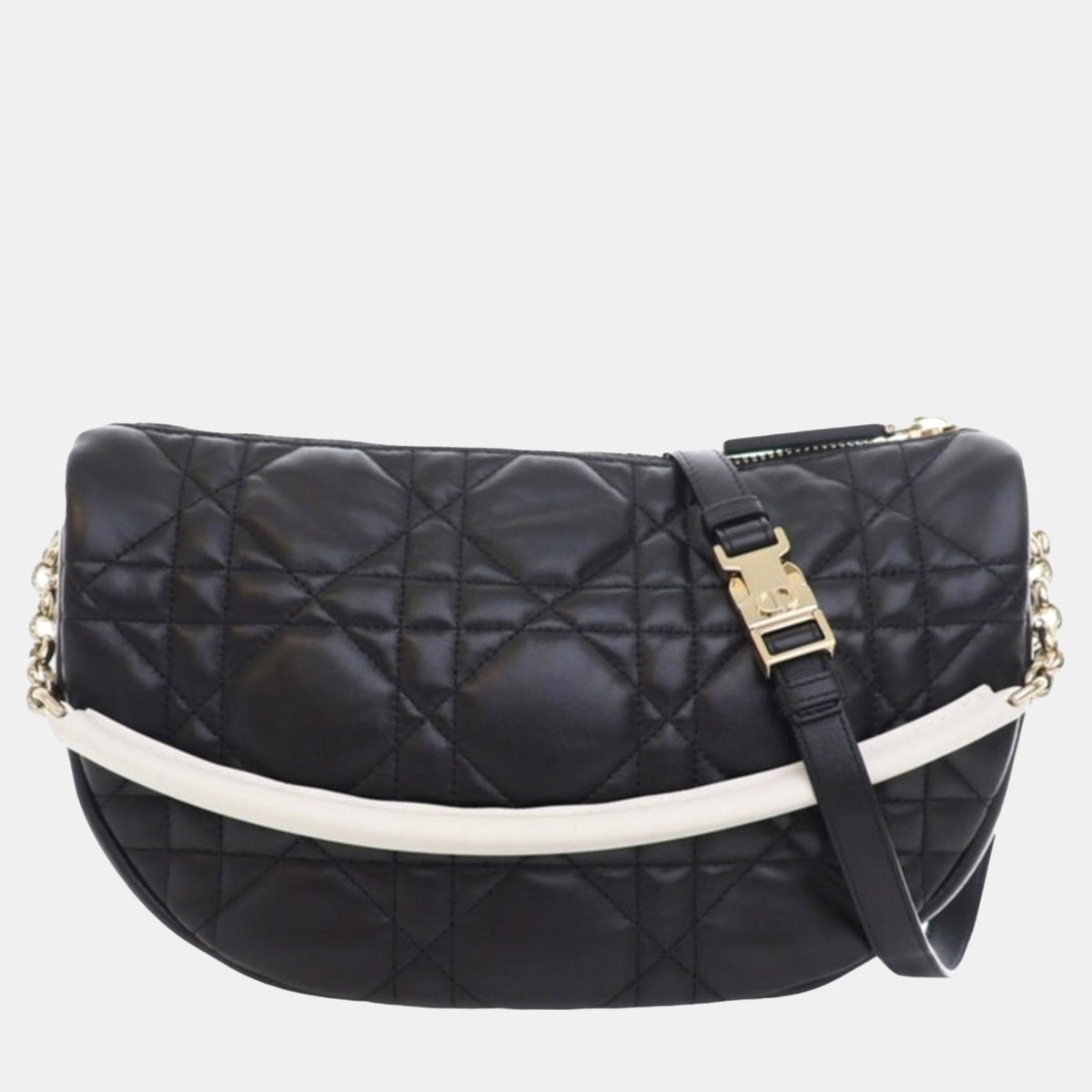 Dior Black Medium Lambskin Cannage Vibe Hobo
