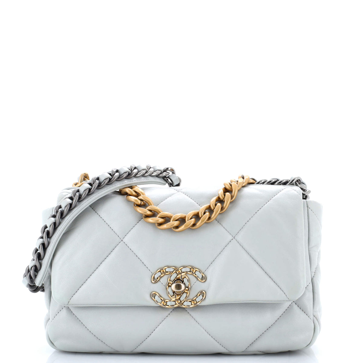Chanel CHANEL 19 Flap Bag Quilted Leather Medium
