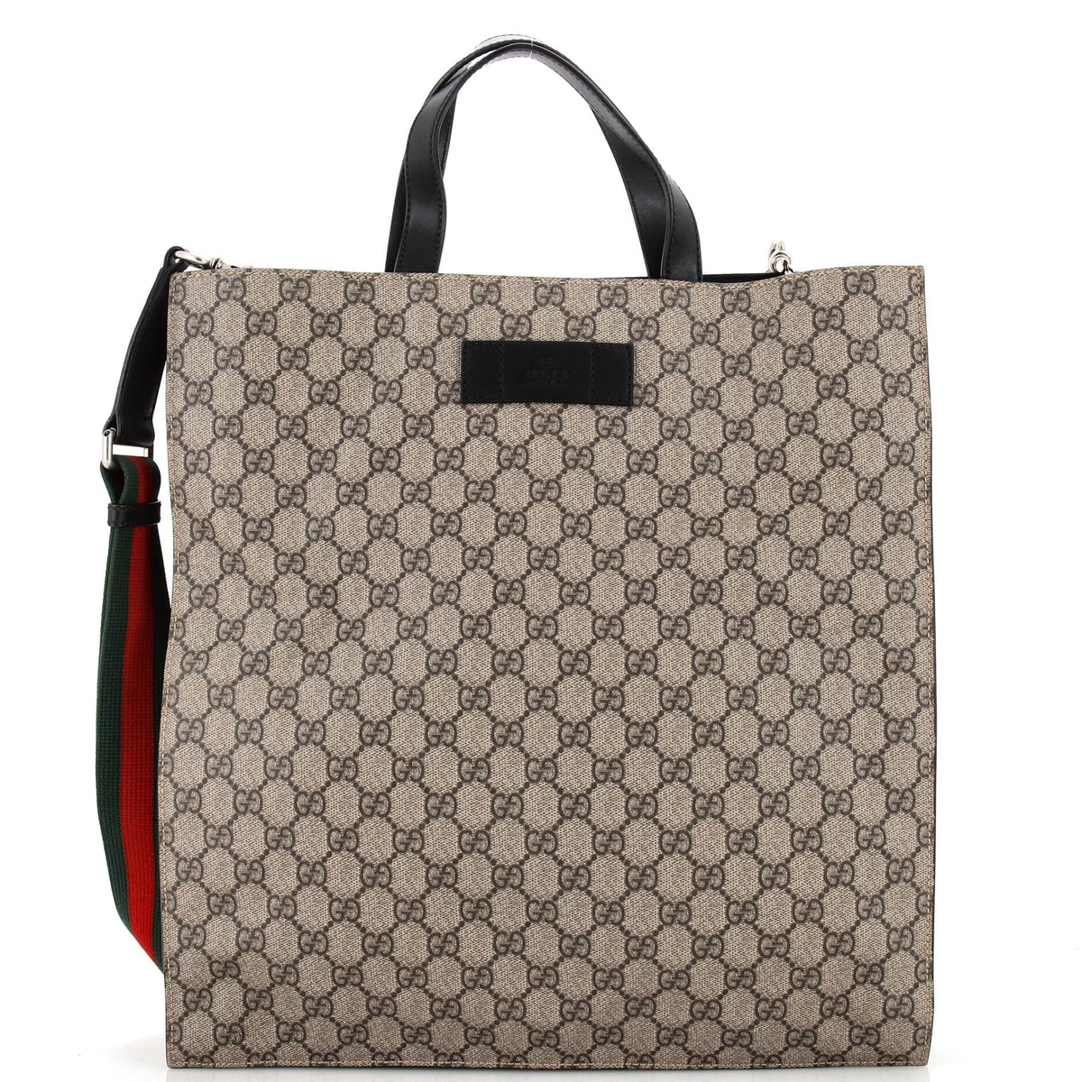 Gucci GUCCI Convertible Soft Open Tote GG Coated Canvas Tall