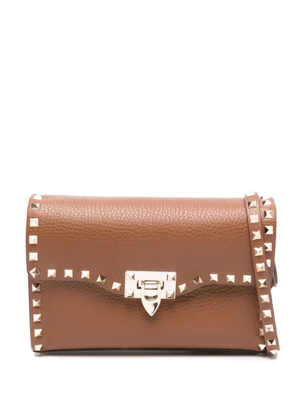 Valentino Women's Small Rockstud Crossbody Bag in Tobacco | 5W2B0181VSF