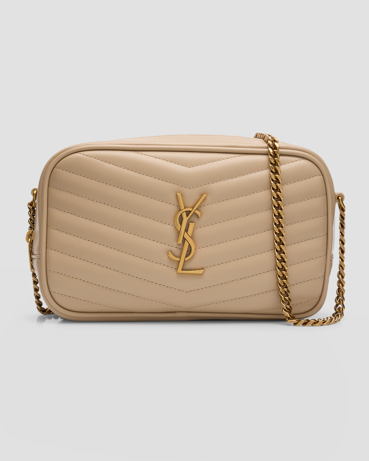 Saint Laurent Lou Mini YSL Camera Bag in Smooth Quilted Leather