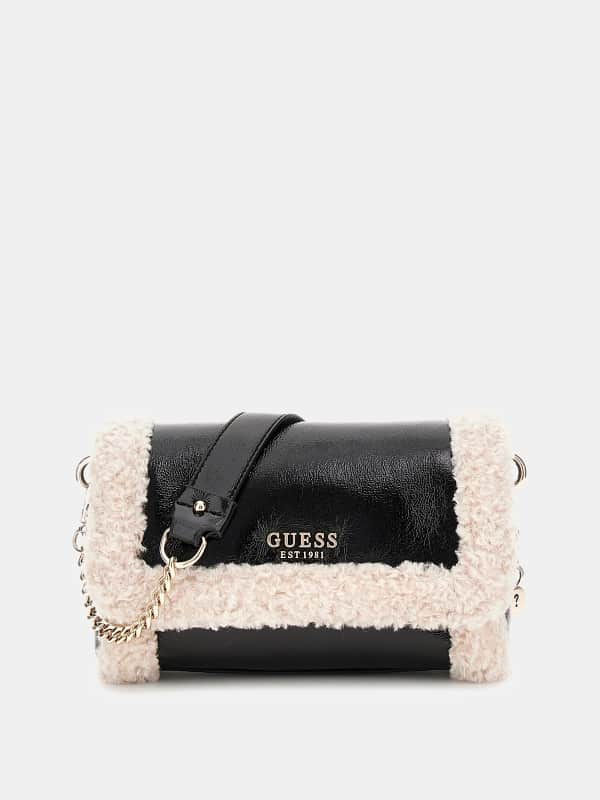 Guess Davika Faux Fur Mini Crossbody