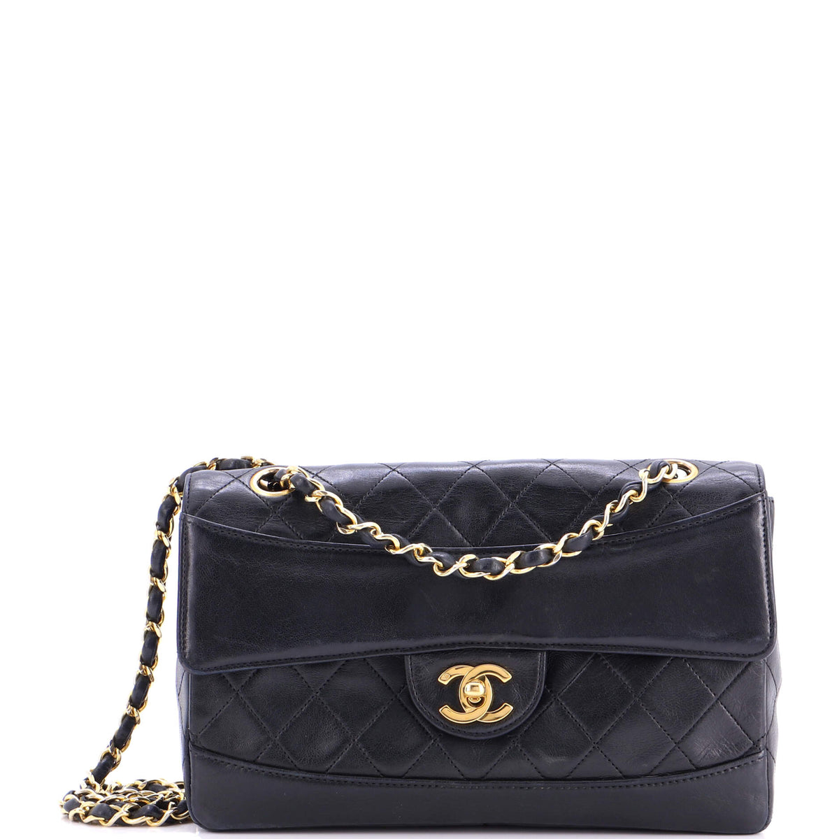 Chanel CHANEL Vintage CC Chain Flap Bag Quilted Lambskin Medium