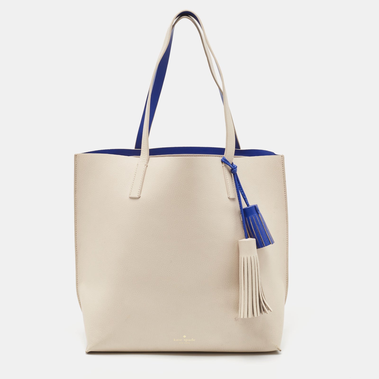 Kate Spade Foster Court Tasha Tote aus cremeweißem Leder