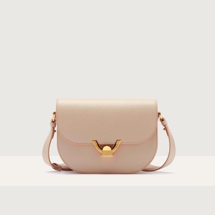 Coccinelle Grained Leather Crossbody Bag Dew Small