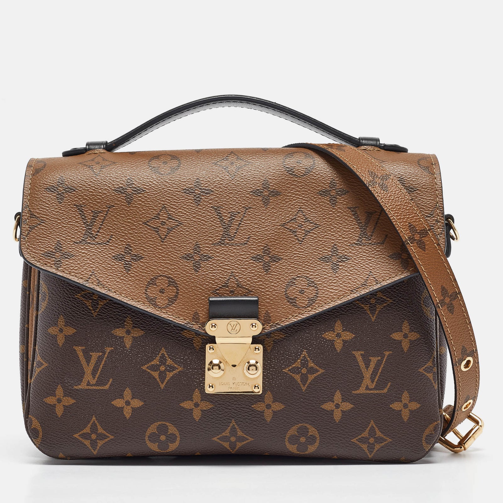 Louis Vuitton Pochette Metis-Tasche aus umgekehrtem Canvas mit Monogramm