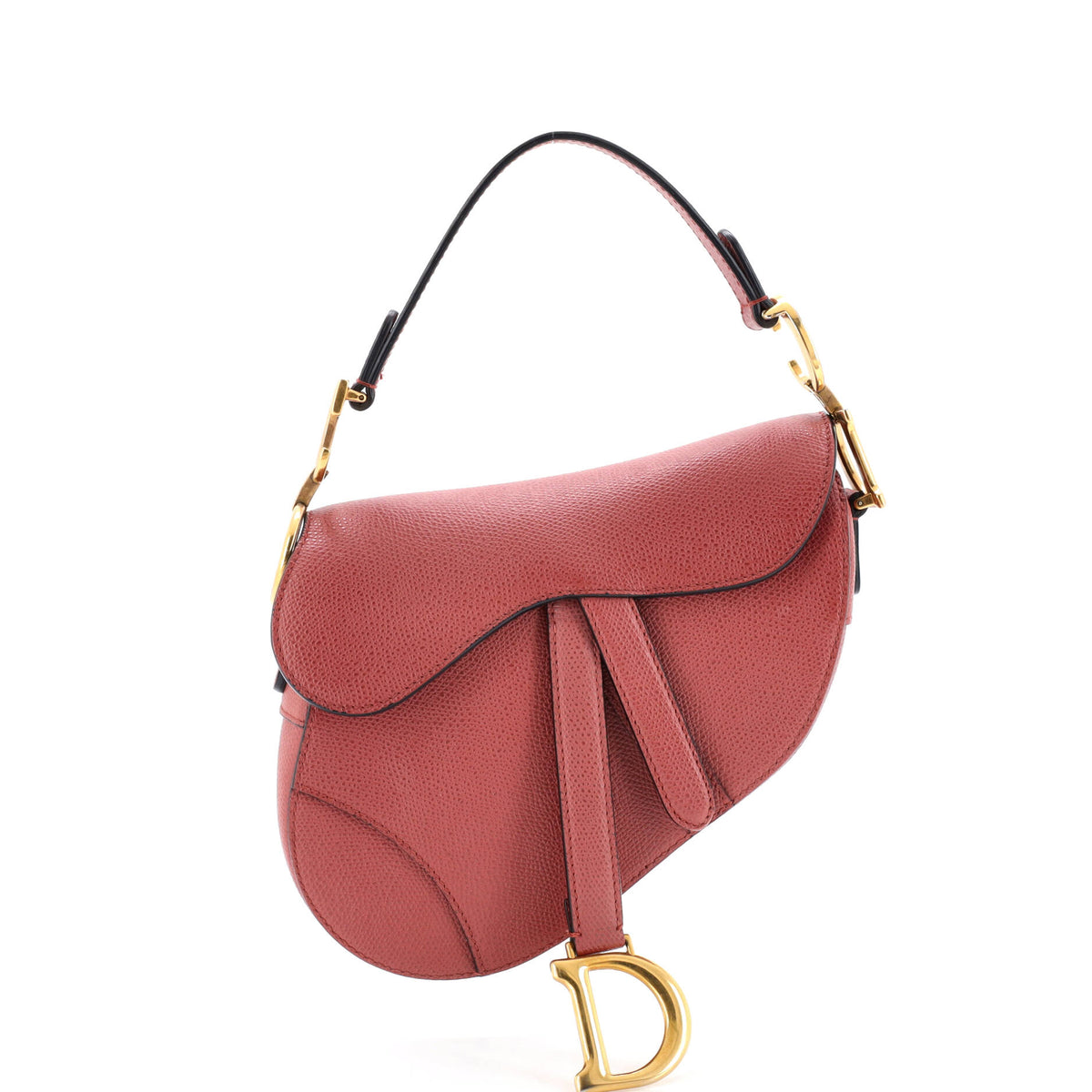 Christian Dior Saddle Handbag Leather Mini