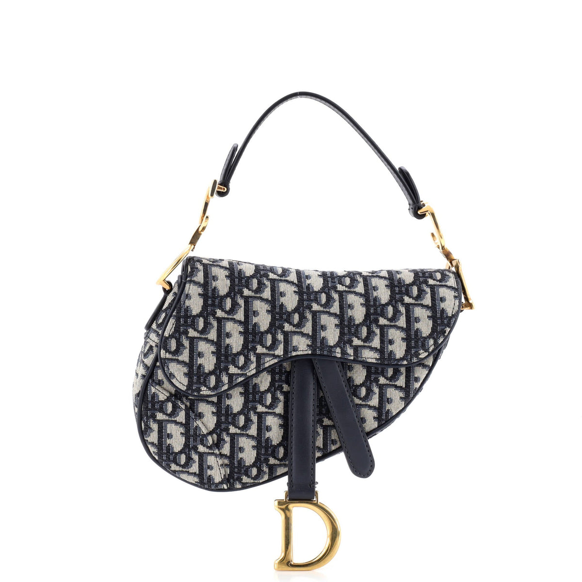 Christian Dior Saddle Handbag Oblique Canvas Mini