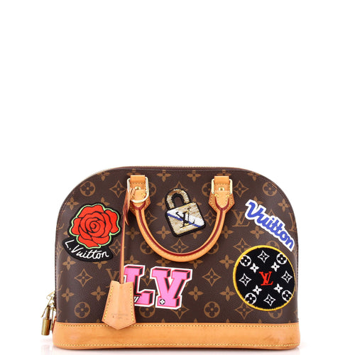 Alma Handbag Limited Edition Patches Monogram Canvas PM