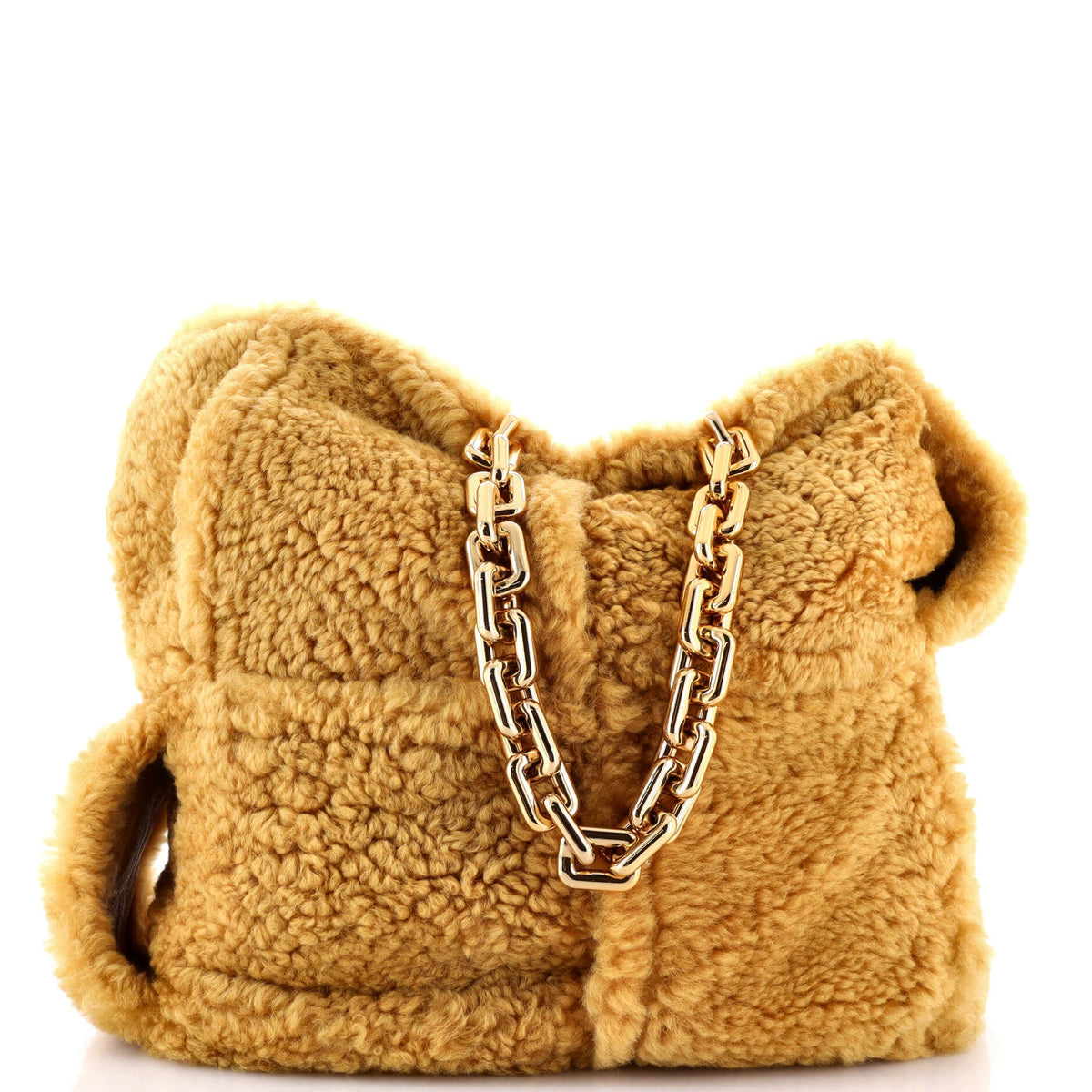 Bottega Veneta The Chain Tote Intrecciato Shearling