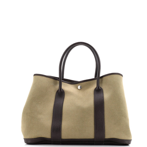 Garden Party Tote Toile and Leather 36