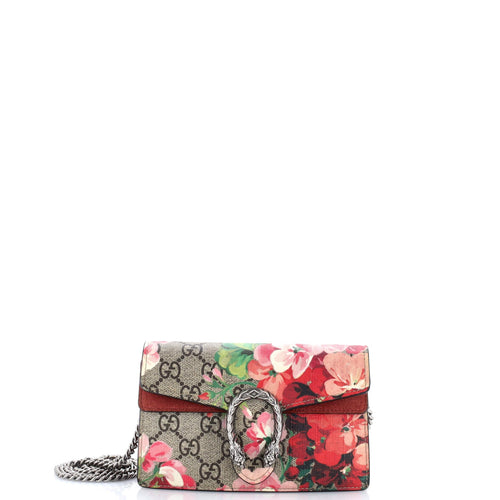 GUCCI Dionysus Bag Blooms Print GG Coated Canvas Super Mini