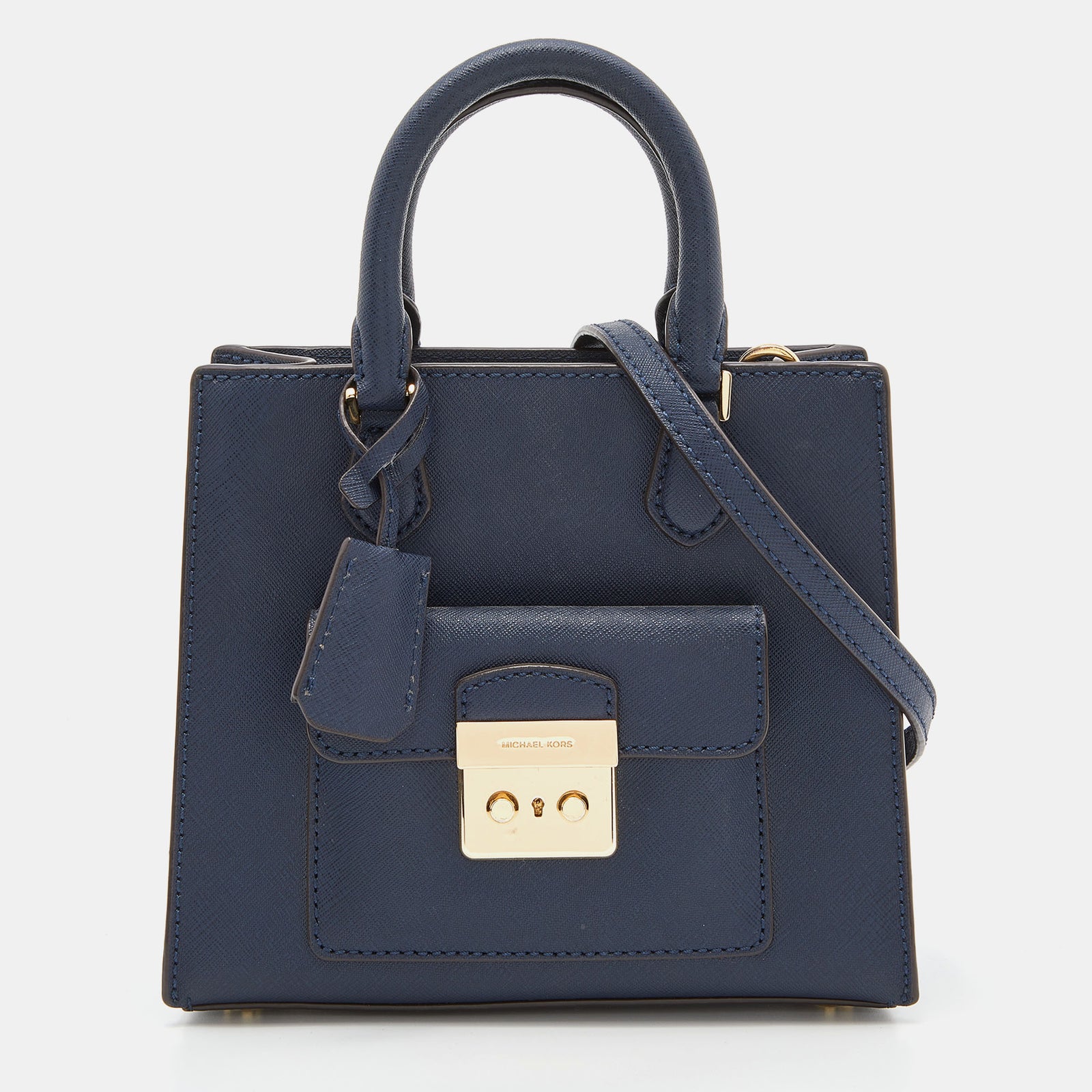 Michael Kors Blue Leather Mini Bridgette Tote