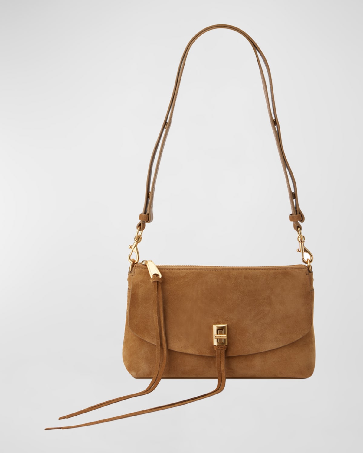 Rebecca Minkoff Darren Zip Suede & Leather Crossbody Bag