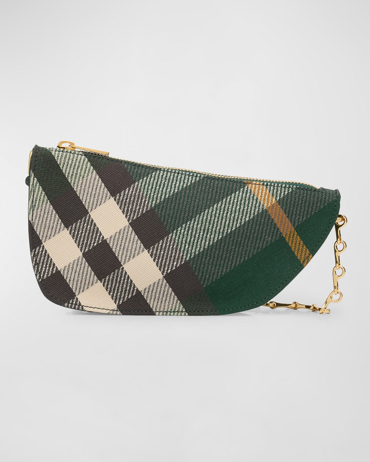 Burberry Shield Micro Check Shoulder Bag