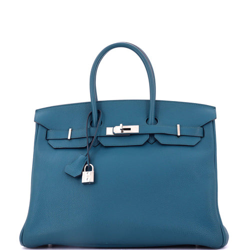 Birkin Handbag Cobalt Togo with Palladium Hardware 35