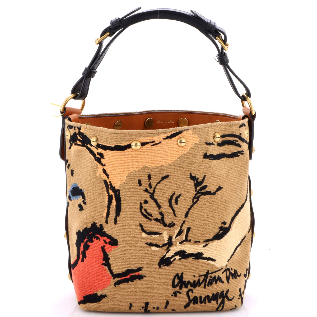 Christian Dior DiorAvenue Bucket Bag Embroidered Canvas Small