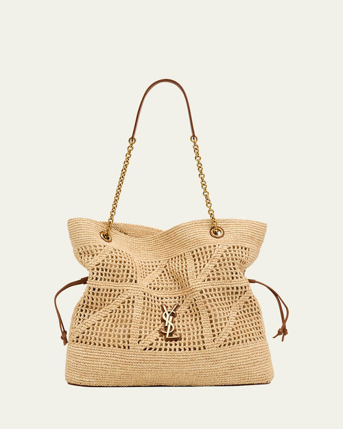 Jamie YSL Shopper Tote Bag in Woven Raffia