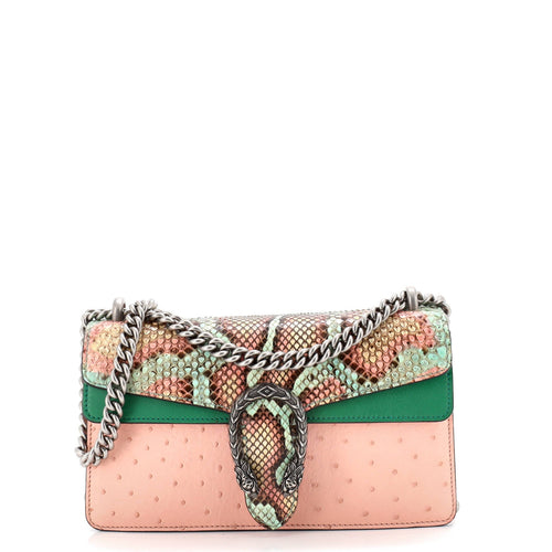 GUCCI Dionysus Bag Python with Ostrich and Leather Small