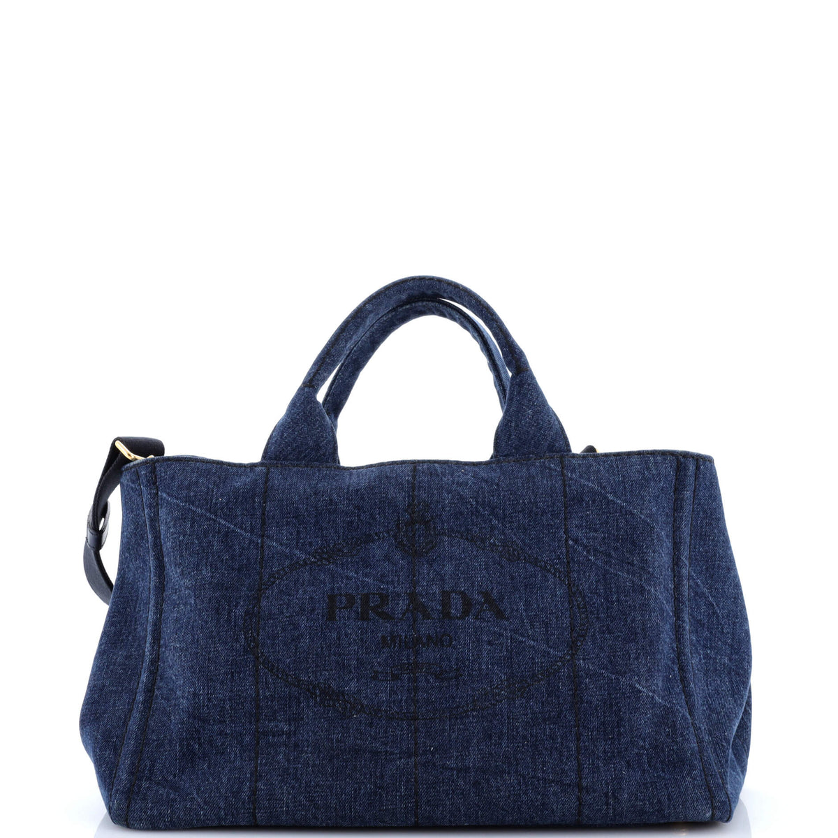 Prada PRADA Canapa Convertible Tote Denim Medium
