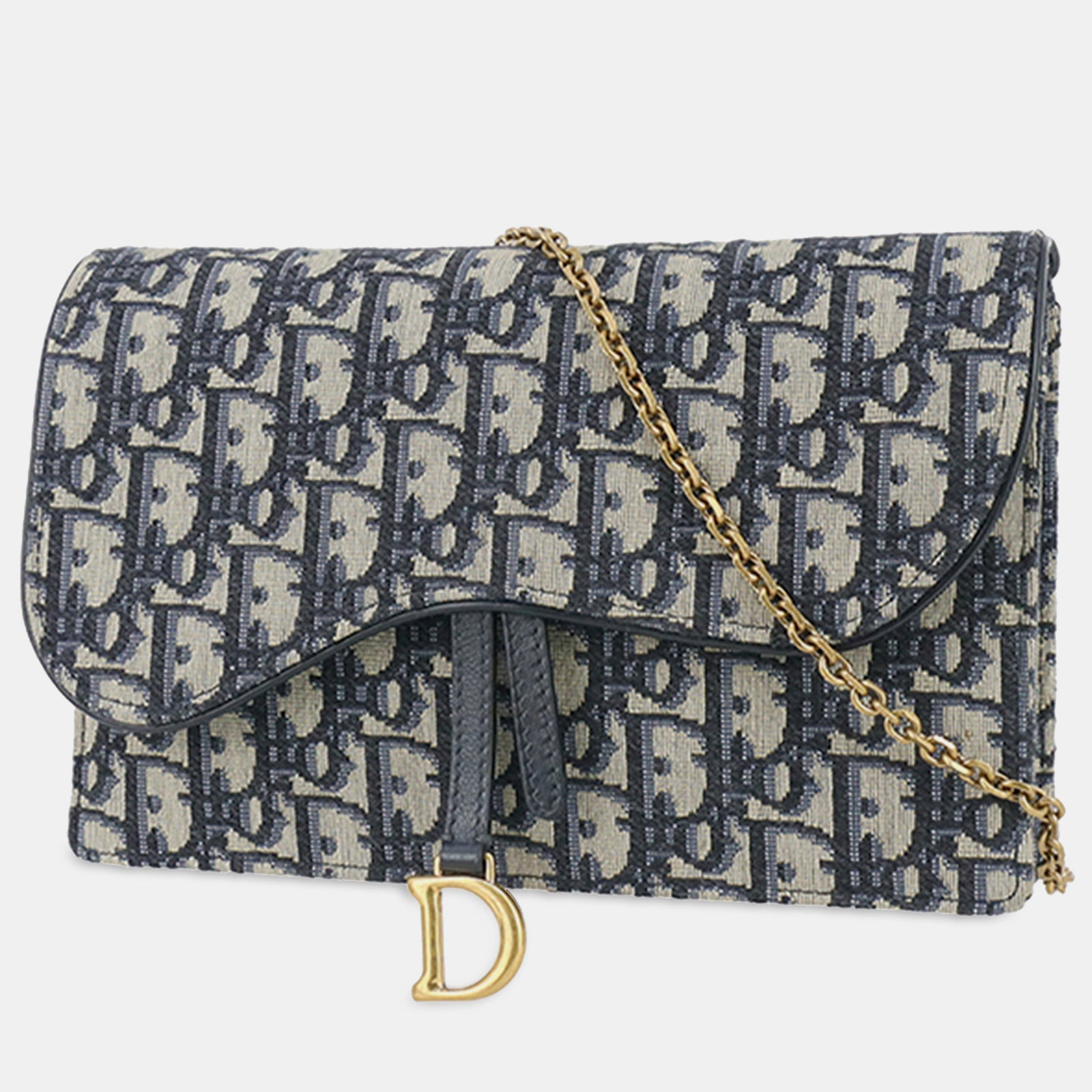 Dior Oblique Saddle Wallet On Chain