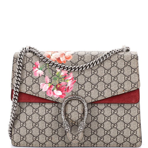 GUCCI Dionysus Bag Blooms Print GG Coated Canvas Medium