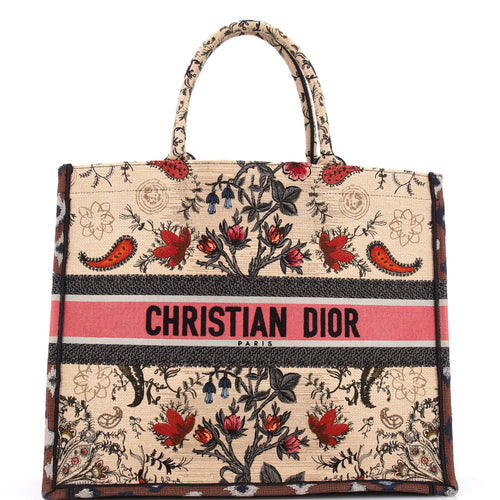 Book Tote Embroidered Canvas Large