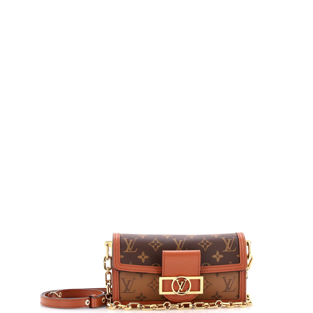 Louis Vuitton Dauphine Shoulder Bag Reverse Monogram Canvas East West