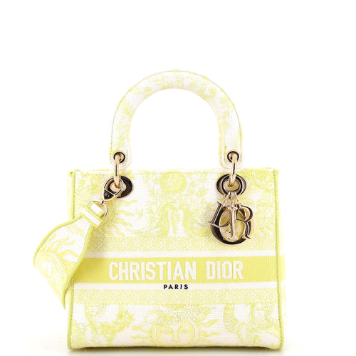 Lady D-Lite Bag Embroidered Canvas Medium