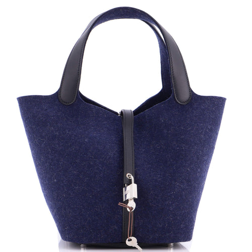 Picotin Lock Bag Felt with Leather MM