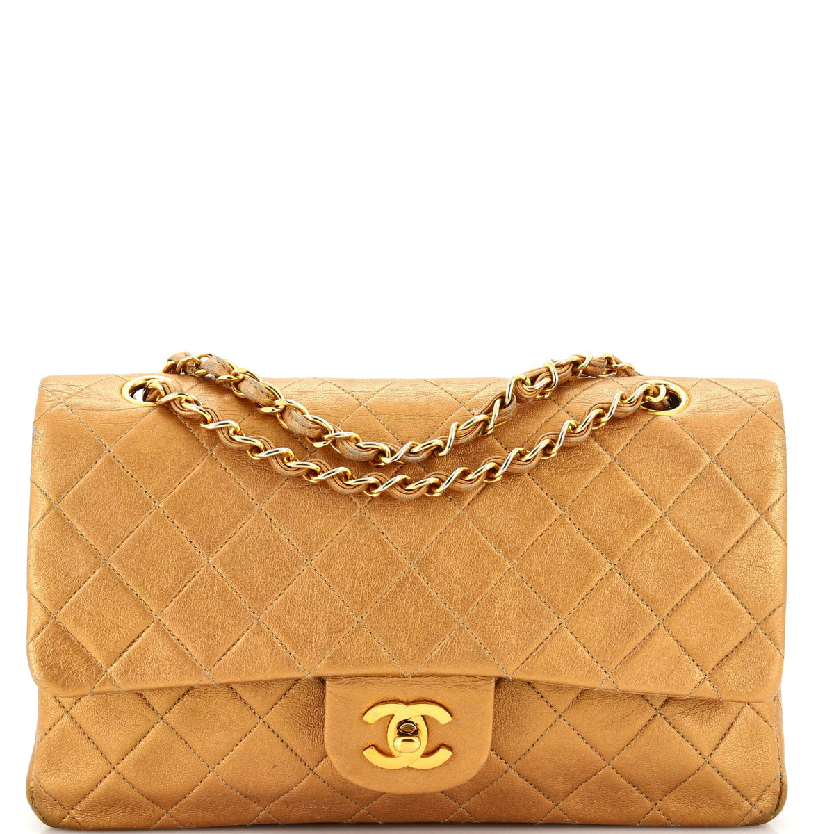 Chanel CHANEL Vintage Classic Double Flap Bag Quilted Lambskin Medium