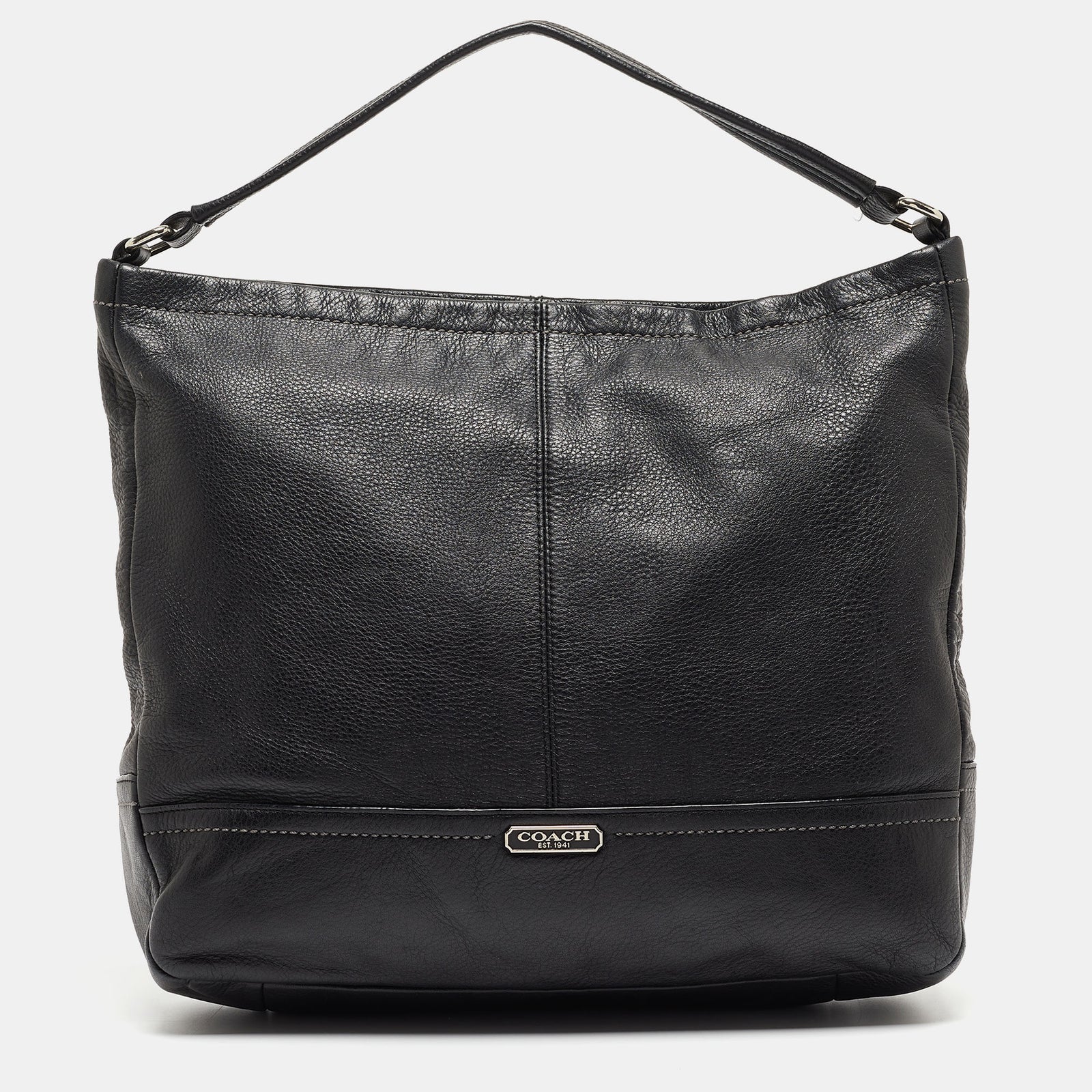 Coach Black Leather Park Hobo