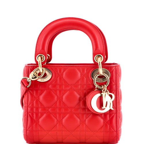Lady Dior Bag Cannage Quilt Lambskin Mini