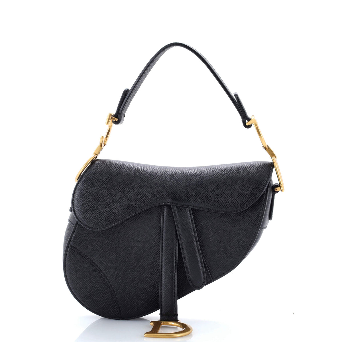 Christian Dior Saddle Handbag Leather Mini