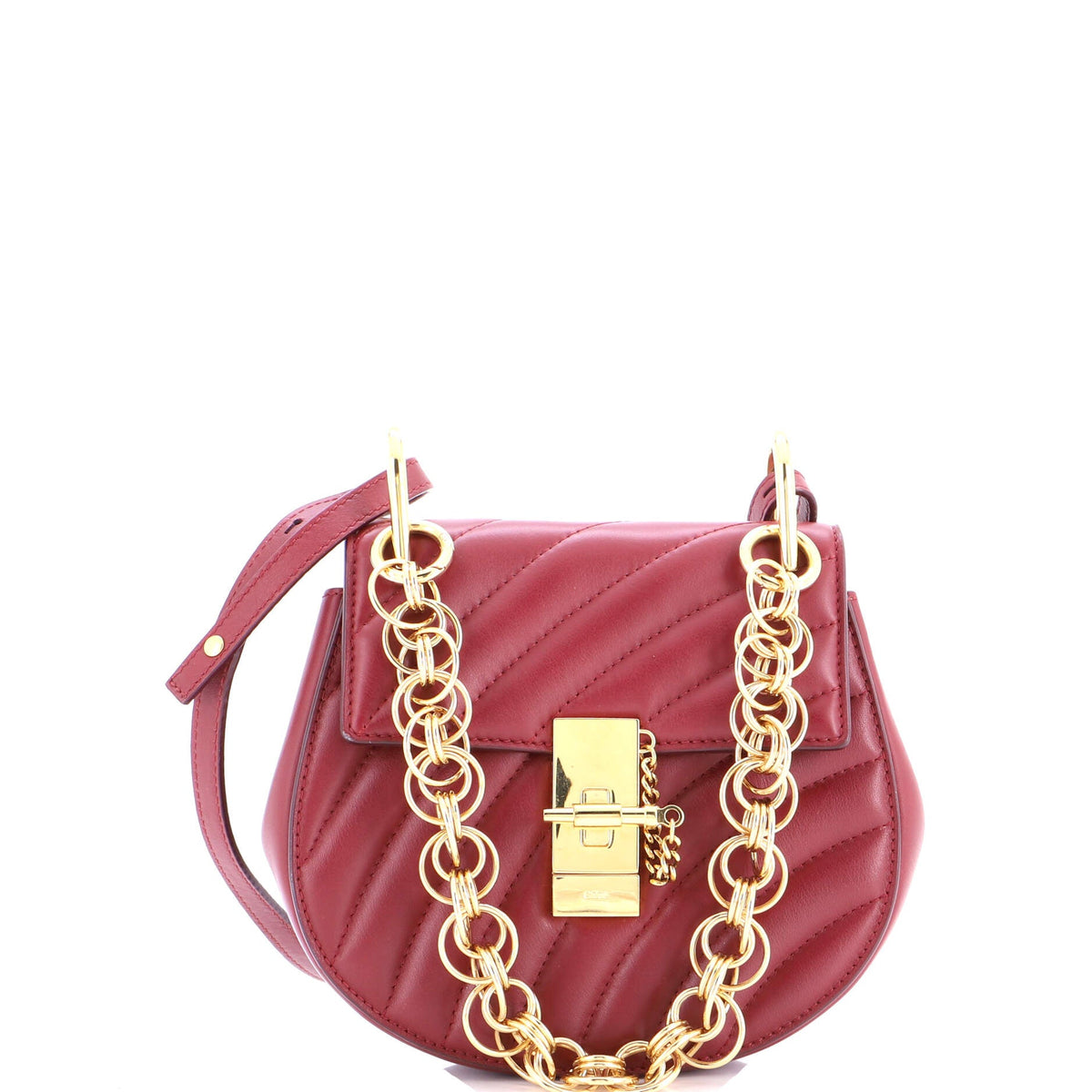 Chloe CHLOE Drew Bijou Crossbody Bag Quilted Leather Small