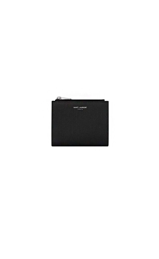 Saint Laurent Men's Logo Print Leather Purse in Nero | 575789BTY0N1000