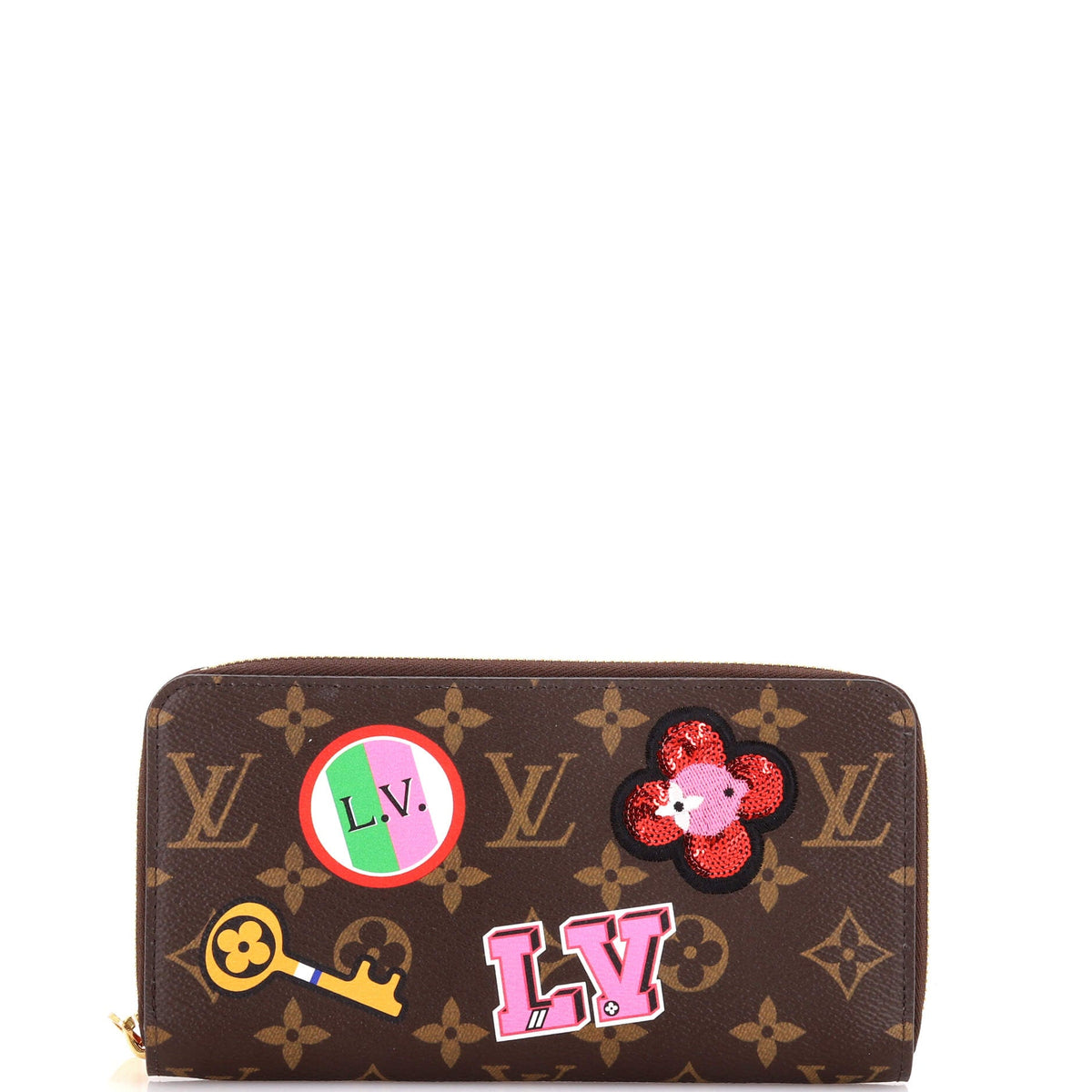 Louis Vuitton Zippy Wallet Limited Edition Patches Monogram Canvas
