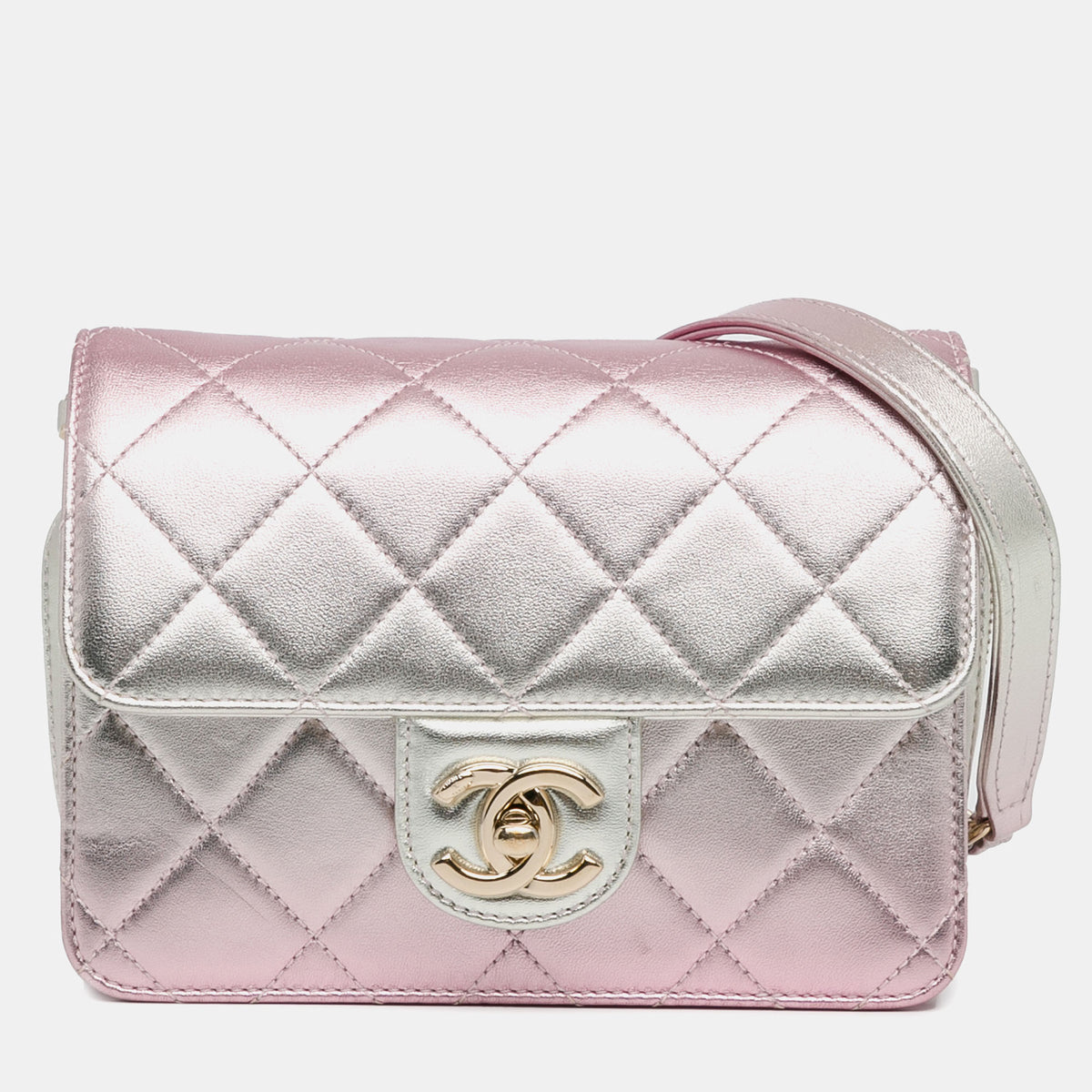 Chanel Mini Metallic Lambskin Like a Wallet Flap Bag