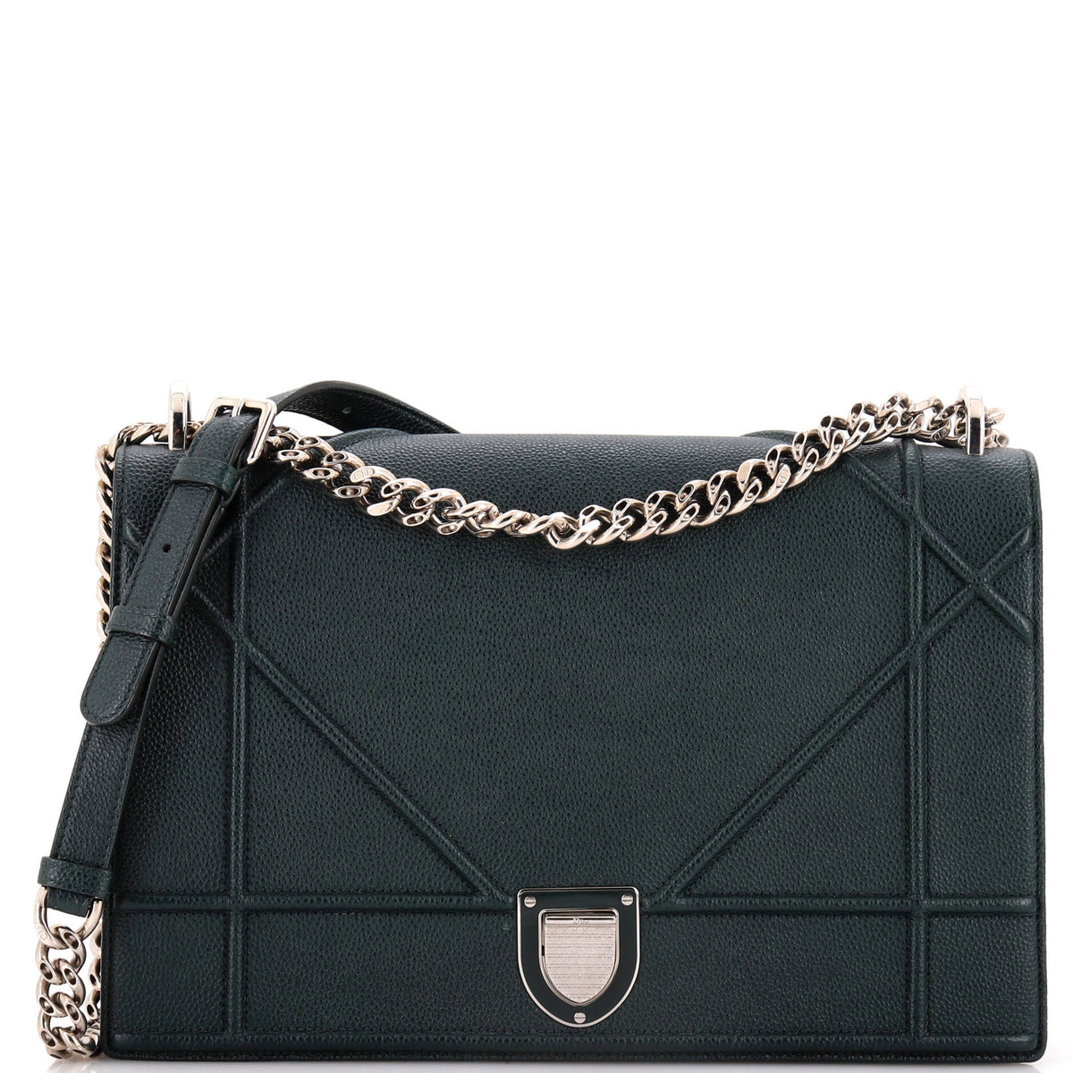Christian Dior Diorama Flap Bag Grained Calfskin Large