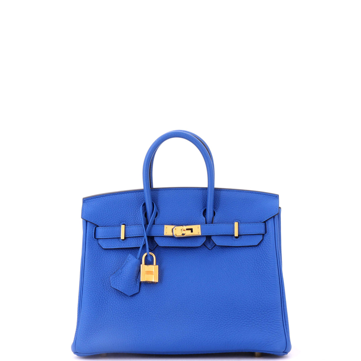 Herm?s Birkin Handbag Bleu France Togo with Gold Hardware 25
