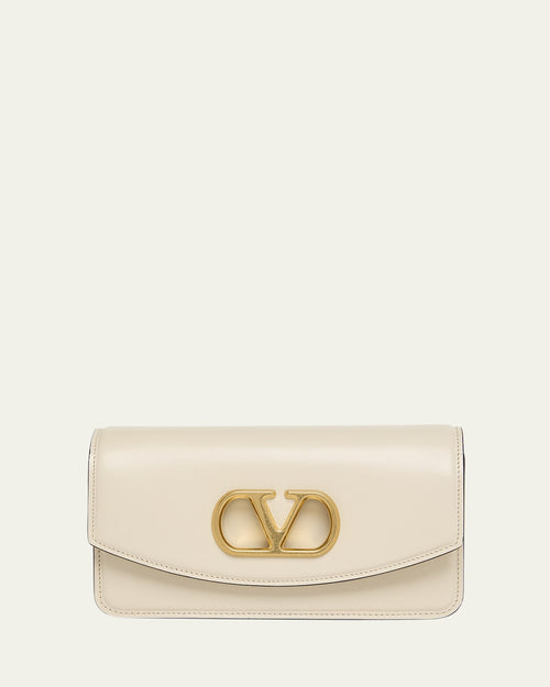 Vain Small VLOGO Leather Clutch Bag