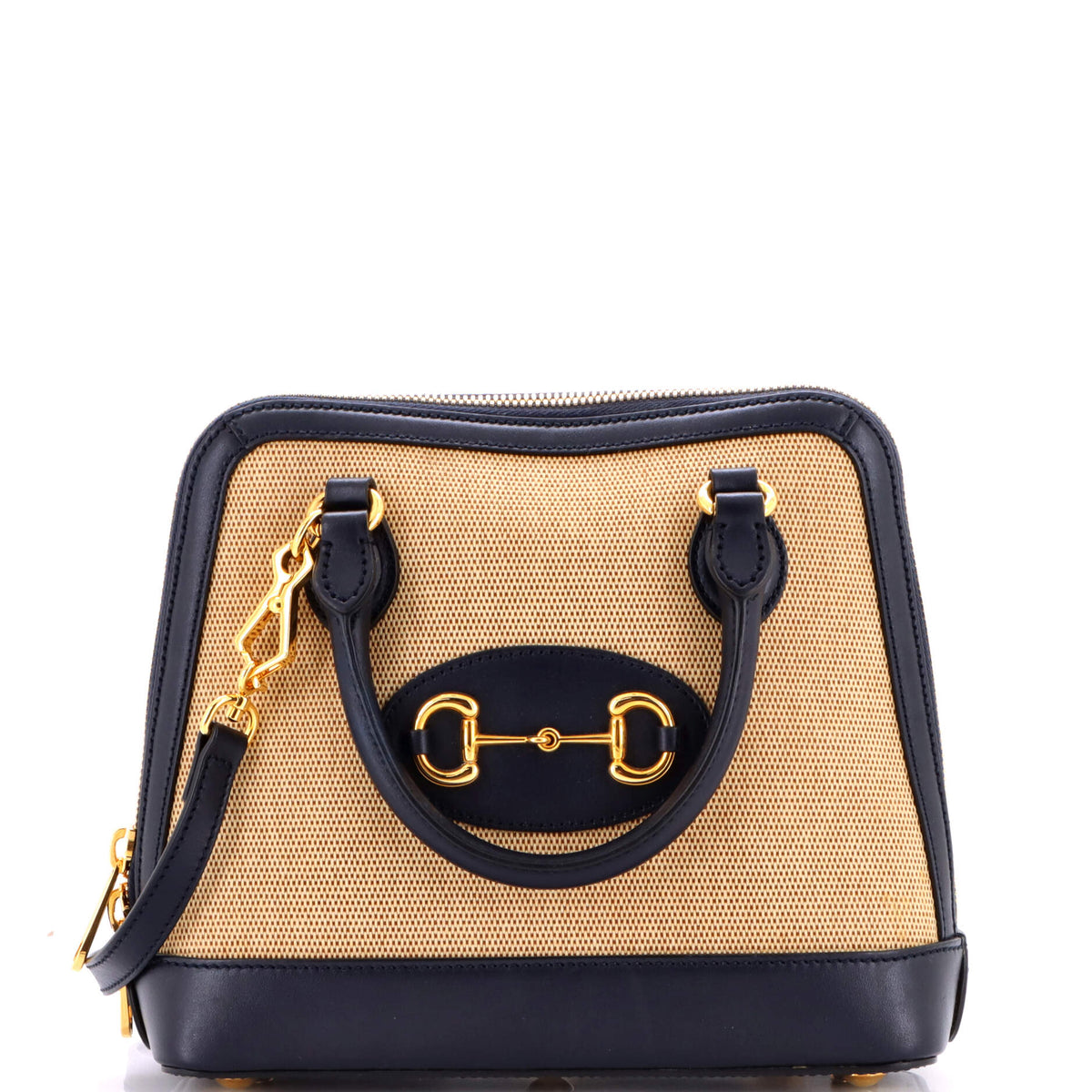 Gucci GUCCI Horsebit 1955 Top Handle Bag Canvas Mini