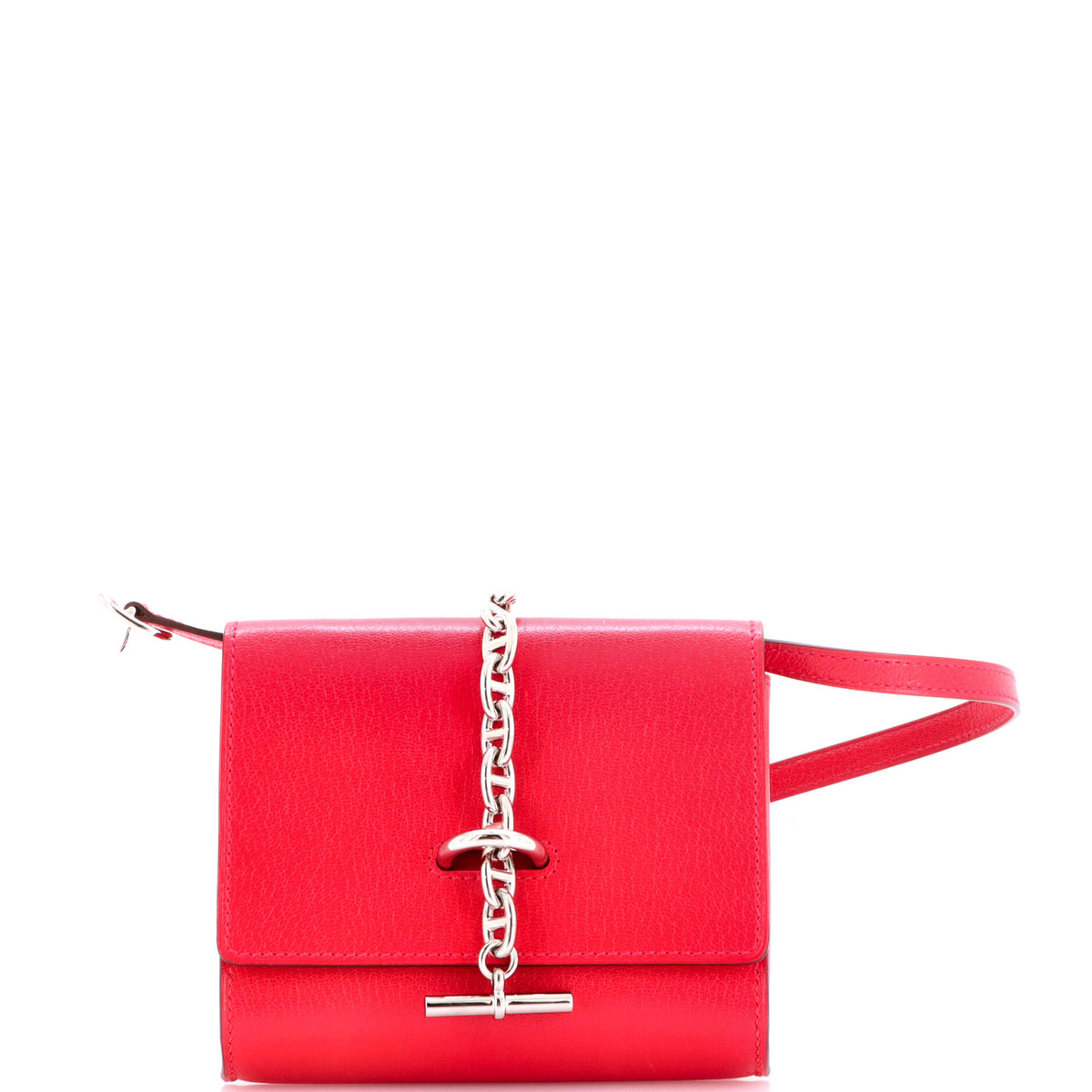 Herm?s Chaine d'Ancre Compact Wallet on Strap Chevre Chamkila