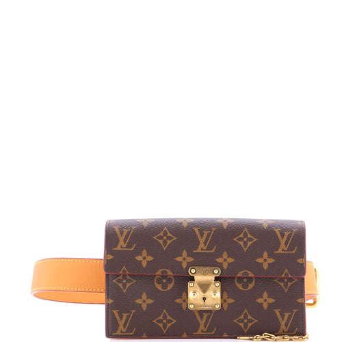 S Lock Belt Pouch Monogram Canvas