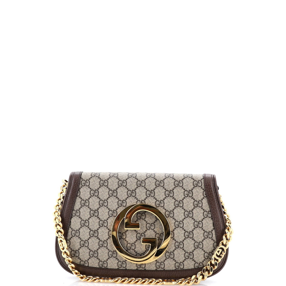 Gucci GUCCI Blondie NM Chain Flap Bag GG Coated Canvas Small