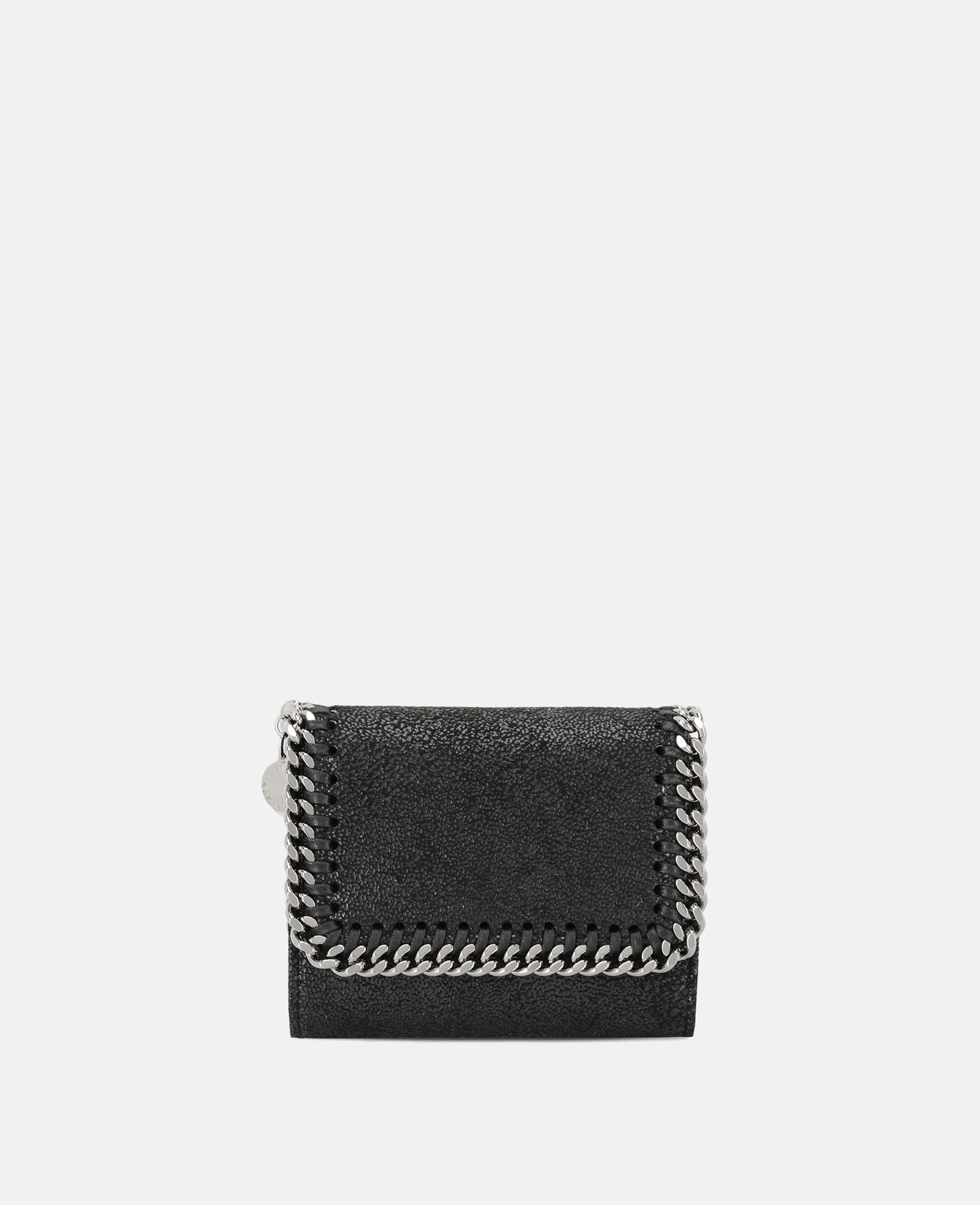 Stella McCartney Falabella Small Flap Wallet, Woman, Black