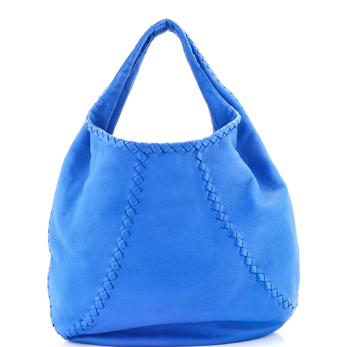 Bottega Veneta Baseball Hobo Leather with Intrecciato Detail Medium