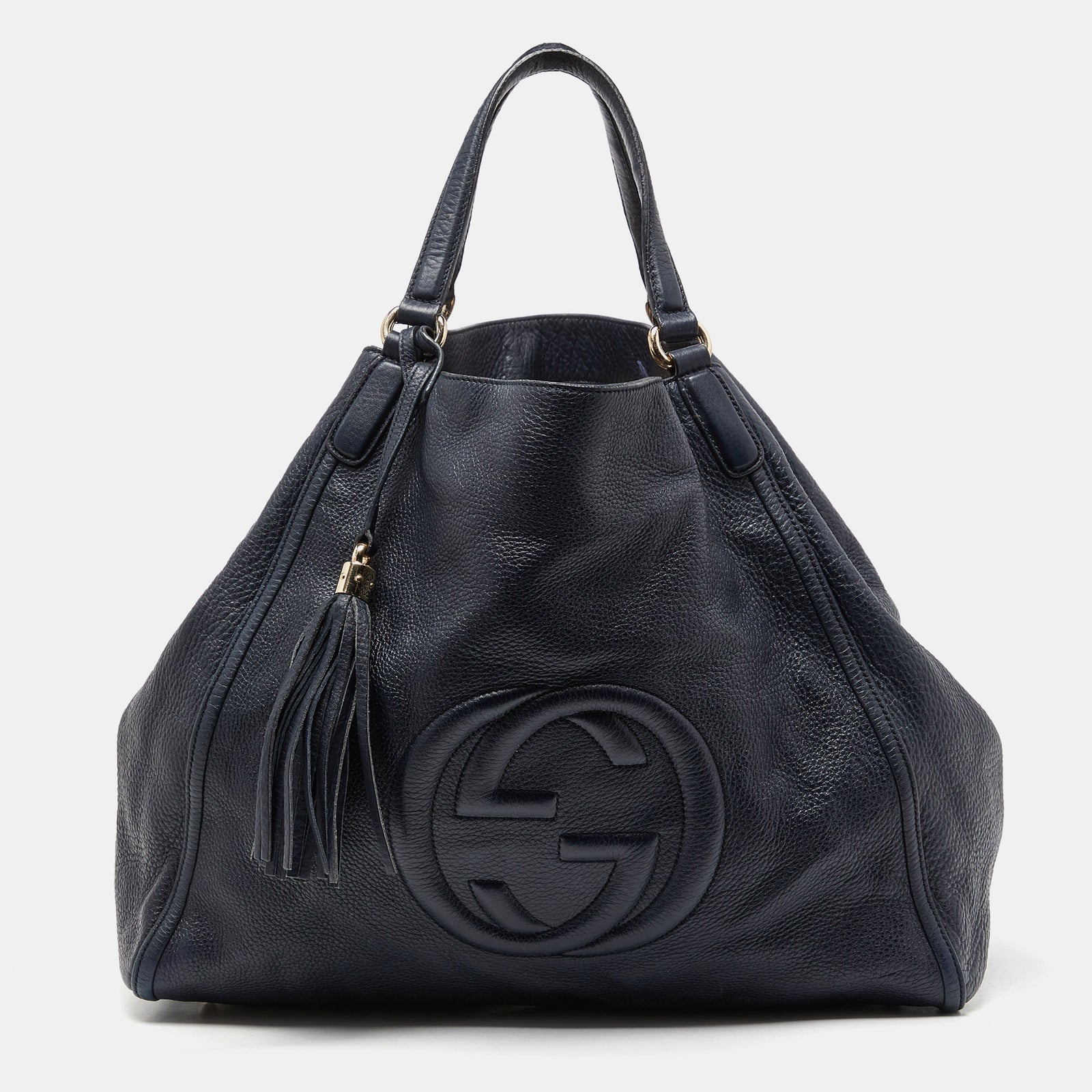 Gucci Blue Leather Large Soho Shopper Tote