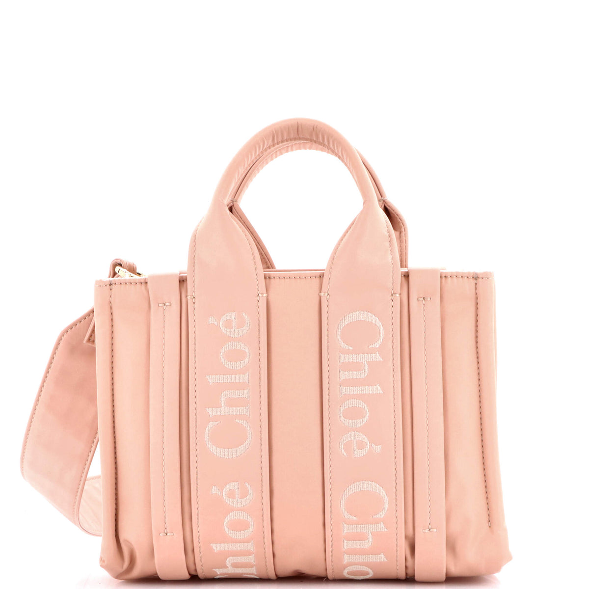 Chloe CHLOE Woody Convertible Tote Recycled Nylon Small