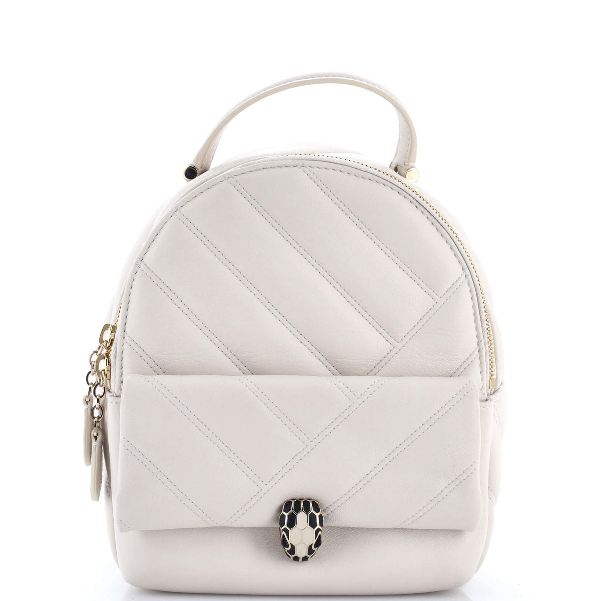 Bvlgari BVLGARI Serpenti Cabochon Backpack Diagonal Quilted Leather Small